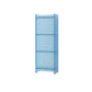 9.84"W Bookshelf Acrylic Closed Back Glam Style Bookcase for Office and Study Room 15.7"L x 9.8"W x 46.5"H Sky Blue Clearhalo 'Bookcases' 'furn' 'furn_bookcases' 'Furniture' 'furniture_bookcases' 'kitchen' 'kitchen_bookcases' 'Living Room Furniture' 'Office Furniture' 4803818