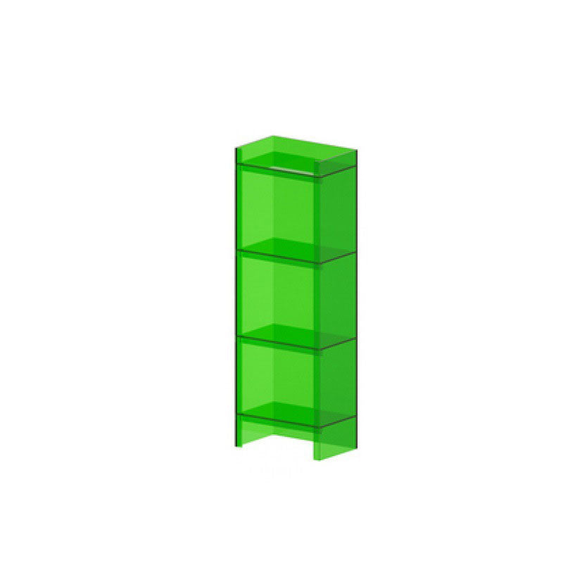 9.84"W Bookshelf Acrylic Closed Back Glam Style Bookcase for Office and Study Room 15.7"L x 9.8"W x 46.5"H Green Clearhalo 'Bookcases' 'furn' 'furn_bookcases' 'Furniture' 'furniture_bookcases' 'kitchen' 'kitchen_bookcases' 'Living Room Furniture' 'Office Furniture' 4803821
