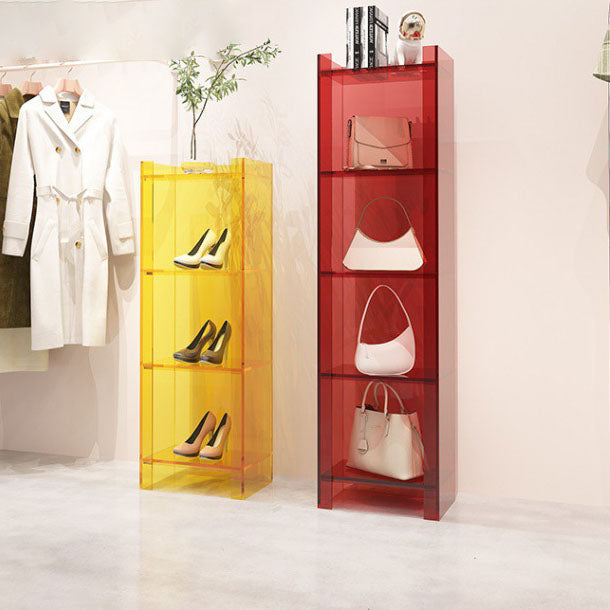 9.84"W Bookshelf Acrylic Closed Back Glam Style Bookcase for Office and Study Room Clearhalo 'Bookcases' 'furn' 'furn_bookcases' 'Furniture' 'furniture_bookcases' 'kitchen' 'kitchen_bookcases' 'Living Room Furniture' 'Office Furniture' 4803823