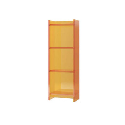 9.84"W Bookshelf Acrylic Closed Back Glam Style Bookcase for Office and Study Room 15.7"L x 9.8"W x 46.5"H Orange Clearhalo 'Bookcases' 'furn' 'furn_bookcases' 'Furniture' 'furniture_bookcases' 'kitchen' 'kitchen_bookcases' 'Living Room Furniture' 'Office Furniture' 4803829