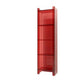 9.84"W Bookshelf Acrylic Closed Back Glam Style Bookcase for Office and Study Room 15.7"L x 9.8"W x 59.8"H Red Clearhalo 'Bookcases' 'furn' 'furn_bookcases' 'Furniture' 'furniture_bookcases' 'kitchen' 'kitchen_bookcases' 'Living Room Furniture' 'Office Furniture' 4803836