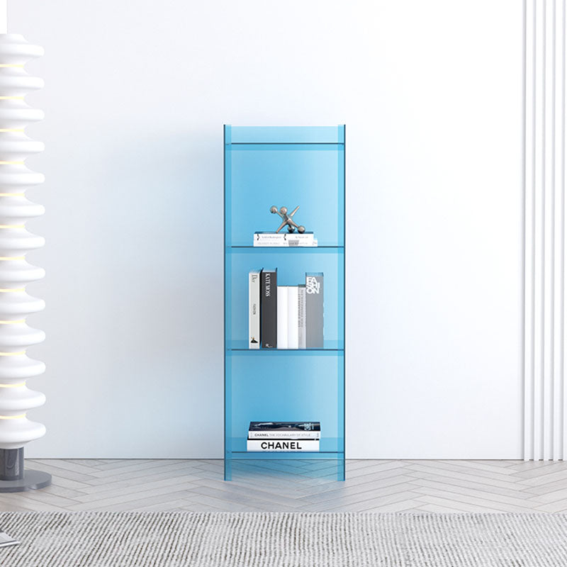 9.84"W Bookshelf Acrylic Closed Back Glam Style Bookcase for Office and Study Room Clearhalo 'Bookcases' 'furn' 'furn_bookcases' 'Furniture' 'furniture_bookcases' 'kitchen' 'kitchen_bookcases' 'Living Room Furniture' 'Office Furniture' 4803842
