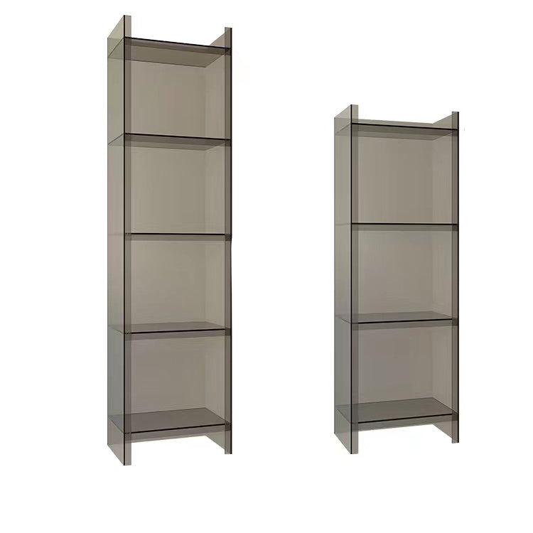 4/5-Shelf Glam Vertical Acrylic Standard Bookshelf Closed Back Bookshelf Clearhalo 'Bookcases' 'furn' 'furn_bookcases' 'Furniture' 'furniture_bookcases' 'kitchen' 'kitchen_bookcases' 'Living Room Furniture' 'Office Furniture' 4803856