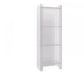 4/5-Shelf Glam Vertical Acrylic Standard Bookshelf Closed Back Bookshelf 15.7"L x 9.8"W x 46.5"H White-Clear Clearhalo 'Bookcases' 'furn' 'furn_bookcases' 'Furniture' 'furniture_bookcases' 'kitchen' 'kitchen_bookcases' 'Living Room Furniture' 'Office Furniture' 4803864