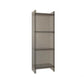 4/5-Shelf Glam Vertical Acrylic Standard Bookshelf Closed Back Bookshelf 15.7"L x 9.8"W x 46.5"H Grey Clearhalo 'Bookcases' 'furn' 'furn_bookcases' 'Furniture' 'furniture_bookcases' 'kitchen' 'kitchen_bookcases' 'Living Room Furniture' 'Office Furniture' 4803873