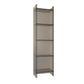 4/5-Shelf Glam Vertical Acrylic Standard Bookshelf Closed Back Bookshelf 15.7"L x 9.8"W x 59.8"H Grey Clearhalo 'Bookcases' 'furn' 'furn_bookcases' 'Furniture' 'furniture_bookcases' 'kitchen' 'kitchen_bookcases' 'Living Room Furniture' 'Office Furniture' 4803874