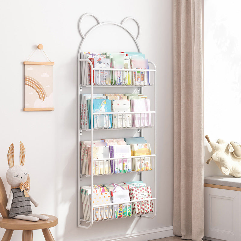 4.33"W Bookshelf Scandinavian Style Wall Mounted Bookcase for Office Study Room Clearhalo 'Bookcases' 'furn' 'furn_bookcases' 'Furniture' 'furniture_bookcases' 'kitchen' 'kitchen_bookcases' 'Living Room Furniture' 'Office Furniture' 4803887