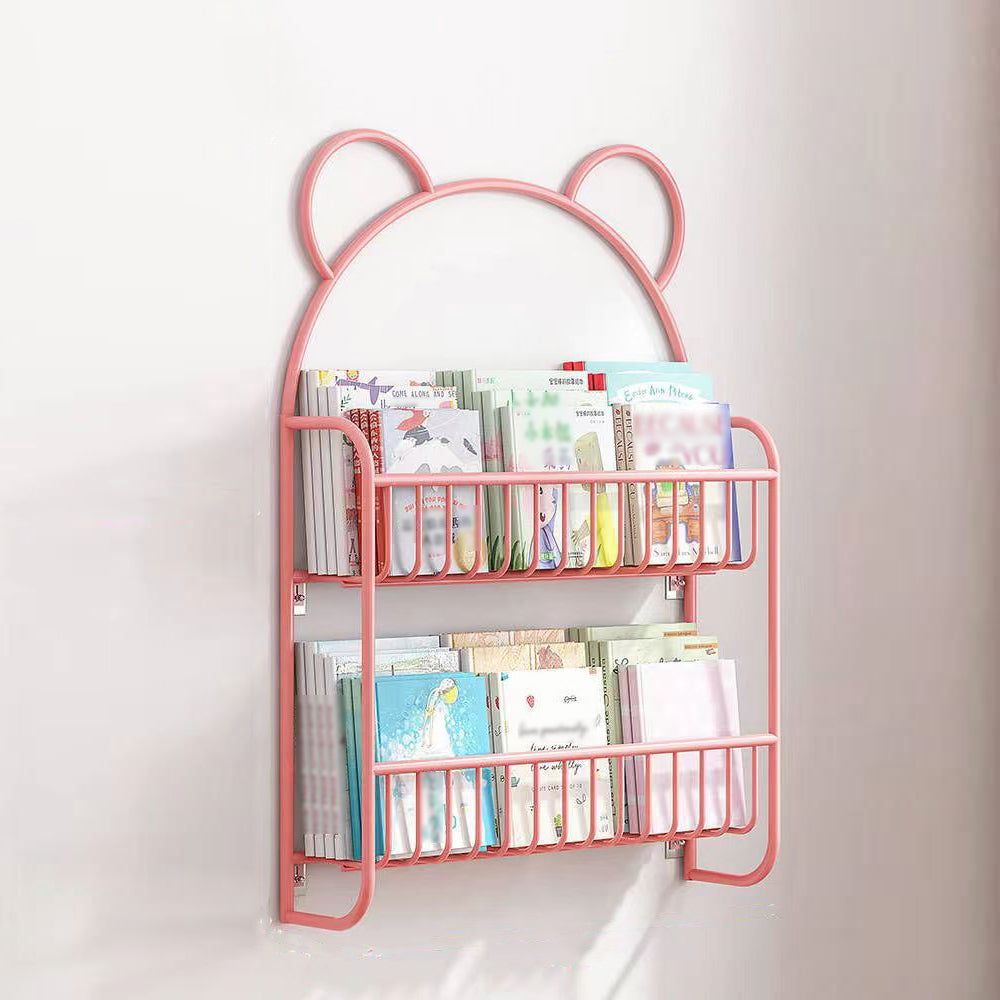4.33"W Bookshelf Scandinavian Style Wall Mounted Bookcase for Office Study Room Pink Clearhalo 'Bookcases' 'furn' 'furn_bookcases' 'Furniture' 'furniture_bookcases' 'kitchen' 'kitchen_bookcases' 'Living Room Furniture' 'Office Furniture' 4803889