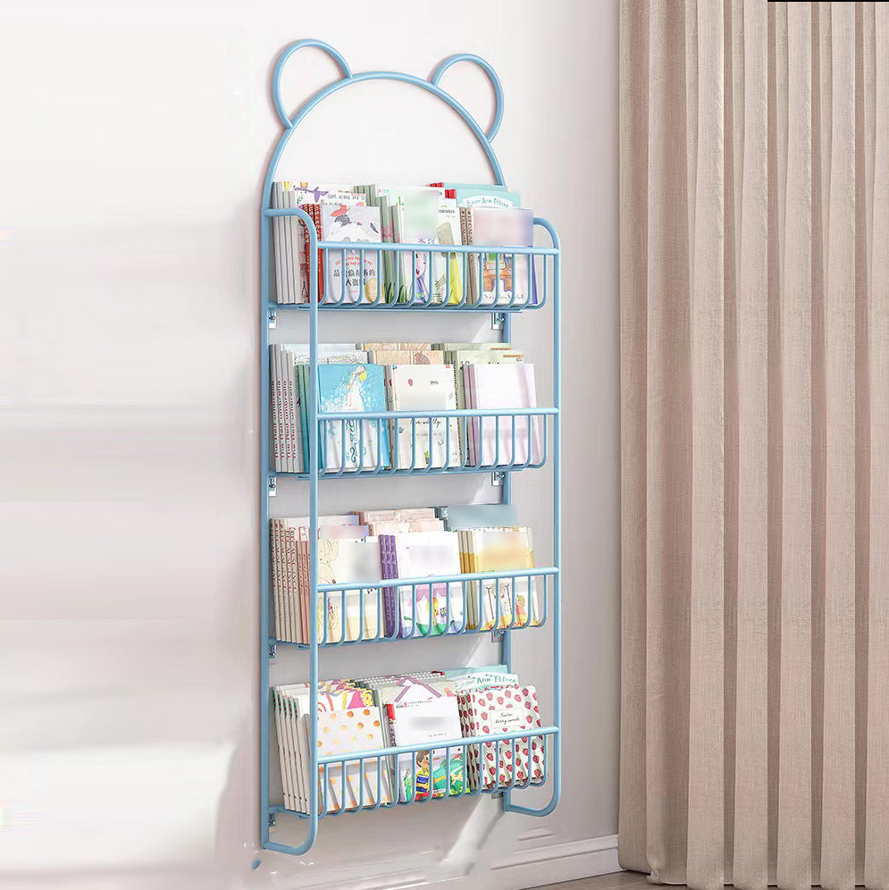 4.33"W Bookshelf Scandinavian Style Wall Mounted Bookcase for Office Study Room Blue Clearhalo 'Bookcases' 'furn' 'furn_bookcases' 'Furniture' 'furniture_bookcases' 'kitchen' 'kitchen_bookcases' 'Living Room Furniture' 'Office Furniture' 4803898