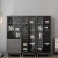 Manufactured Wood Glam Standard Bookcase Closed Back Bookcase with Glass Door Clearhalo 'Bookcases' 'furn' 'furn_bookcases' 'Furniture' 'furniture_bookcases' 'kitchen' 'kitchen_bookcases' 'Living Room Furniture' 'Office Furniture' 4803923