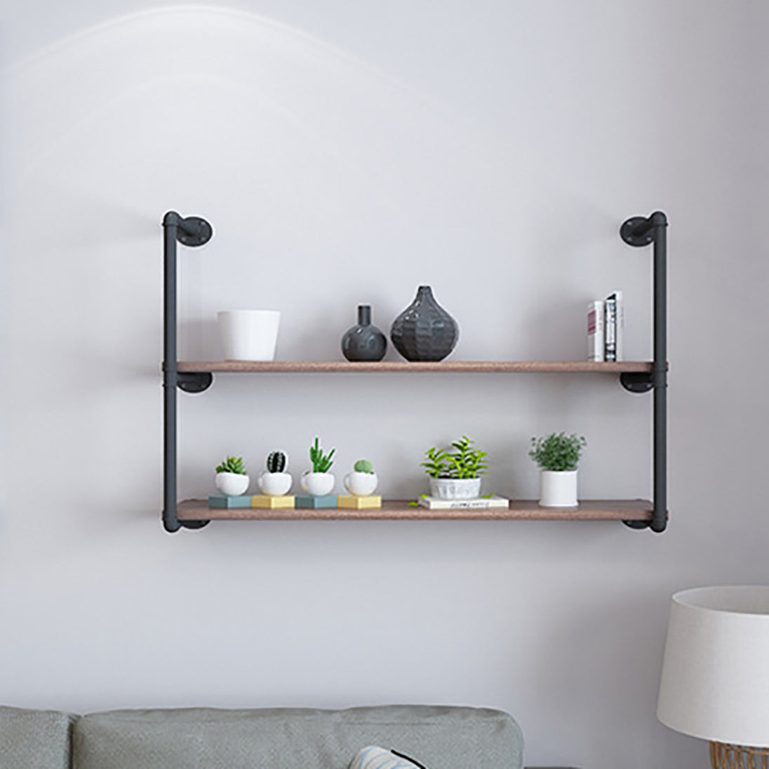 7.87"W Bookshelf Industrial Style Wall Mounted Solid Wood Bookcase for Home Office Clearhalo 'Bookcases' 'furn' 'furn_bookcases' 'Furniture' 'furniture_bookcases' 'kitchen' 'kitchen_bookcases' 'Living Room Furniture' 'Office Furniture' 4803946