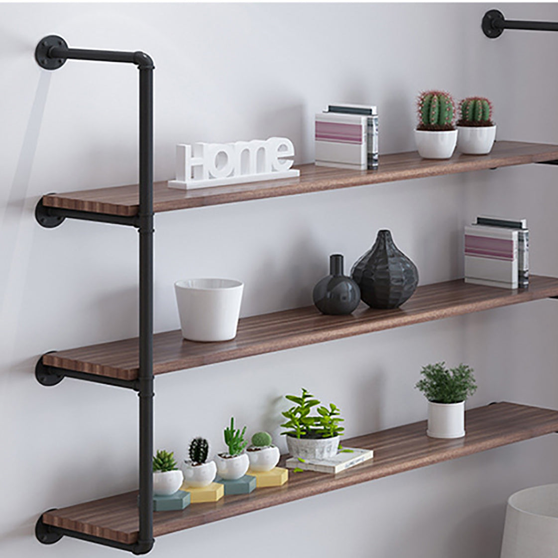 7.87"W Bookshelf Industrial Style Wall Mounted Solid Wood Bookcase for Home Office Clearhalo 'Bookcases' 'furn' 'furn_bookcases' 'Furniture' 'furniture_bookcases' 'kitchen' 'kitchen_bookcases' 'Living Room Furniture' 'Office Furniture' 4803949