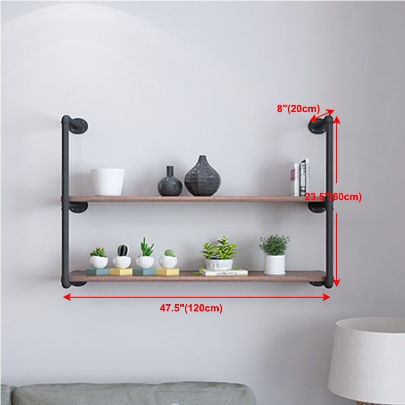7.87"W Bookshelf Industrial Style Wall Mounted Solid Wood Bookcase for Home Office Clearhalo 'Bookcases' 'furn' 'furn_bookcases' 'Furniture' 'furniture_bookcases' 'kitchen' 'kitchen_bookcases' 'Living Room Furniture' 'Office Furniture' 4803956