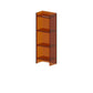 Glam Vertical Closed Back Standard Bookshelf Acrylic Bookshelf for Home 15.7"L x 9.8"W x 46.5"H Coffee Clearhalo 'Bookcases' 'furn' 'furn_bookcases' 'Furniture' 'furniture_bookcases' 'kitchen' 'kitchen_bookcases' 'Living Room Furniture' 'Office Furniture' 4803966