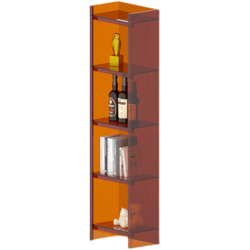 Glam Vertical Closed Back Standard Bookshelf Acrylic Bookshelf for Home Clearhalo 'Bookcases' 'furn' 'furn_bookcases' 'Furniture' 'furniture_bookcases' 'kitchen' 'kitchen_bookcases' 'Living Room Furniture' 'Office Furniture' 4803969