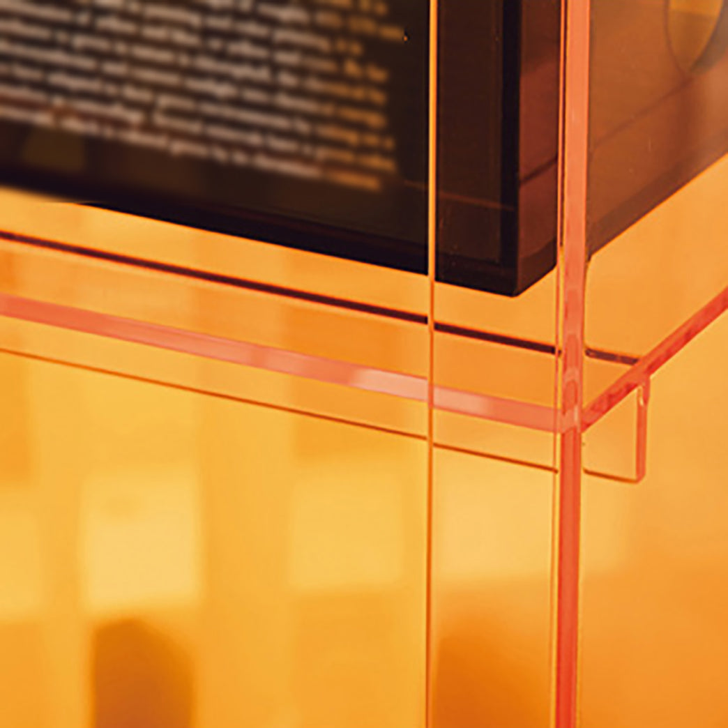 Glam Vertical Closed Back Standard Bookshelf Acrylic Bookshelf for Home Clearhalo 'Bookcases' 'furn' 'furn_bookcases' 'Furniture' 'furniture_bookcases' 'kitchen' 'kitchen_bookcases' 'Living Room Furniture' 'Office Furniture' 4803970