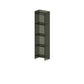 Glam Vertical Closed Back Standard Bookshelf Acrylic Bookshelf for Home 15.7"L x 9.8"W x 59.8"H Black Clearhalo 'Bookcases' 'furn' 'furn_bookcases' 'Furniture' 'furniture_bookcases' 'kitchen' 'kitchen_bookcases' 'Living Room Furniture' 'Office Furniture' 4803971