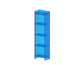 Glam Vertical Closed Back Standard Bookshelf Acrylic Bookshelf for Home 15.7"L x 9.8"W x 59.8"H Blue Clearhalo 'Bookcases' 'furn' 'furn_bookcases' 'Furniture' 'furniture_bookcases' 'kitchen' 'kitchen_bookcases' 'Living Room Furniture' 'Office Furniture' 4803973