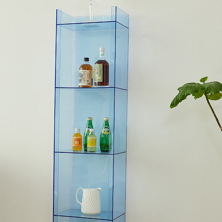 Glam Vertical Closed Back Standard Bookshelf Acrylic Bookshelf for Home Clearhalo 'Bookcases' 'furn' 'furn_bookcases' 'Furniture' 'furniture_bookcases' 'kitchen' 'kitchen_bookcases' 'Living Room Furniture' 'Office Furniture' 4803979