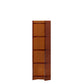 10"W Bookshelf Closed Back Acrylic Glam Style Bookcase for Office and Study Room 15.7"L x 9.8"W x 59.8"H Brown Clearhalo 'Bookcases' 'furn' 'furn_bookcases' 'Furniture' 'furniture_bookcases' 'kitchen' 'kitchen_bookcases' 'Living Room Furniture' 'Office Furniture' 4803983