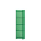 10"W Bookshelf Closed Back Acrylic Glam Style Bookcase for Office and Study Room 15.7"L x 9.8"W x 59.8"H Green Clearhalo 'Bookcases' 'furn' 'furn_bookcases' 'Furniture' 'furniture_bookcases' 'kitchen' 'kitchen_bookcases' 'Living Room Furniture' 'Office Furniture' 4803986