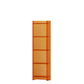 10"W Bookshelf Closed Back Acrylic Glam Style Bookcase for Office and Study Room 15.7"L x 9.8"W x 59.8"H Orange Clearhalo 'Bookcases' 'furn' 'furn_bookcases' 'Furniture' 'furniture_bookcases' 'kitchen' 'kitchen_bookcases' 'Living Room Furniture' 'Office Furniture' 4803988