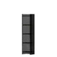10"W Bookshelf Closed Back Acrylic Glam Style Bookcase for Office and Study Room 15.7"L x 9.8"W x 59.8"H Black Clearhalo 'Bookcases' 'furn' 'furn_bookcases' 'Furniture' 'furniture_bookcases' 'kitchen' 'kitchen_bookcases' 'Living Room Furniture' 'Office Furniture' 4803991