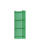 10"W Bookshelf Closed Back Acrylic Glam Style Bookcase for Office and Study Room 15.7"L x 9.8"W x 46.5"H Green Clearhalo 'Bookcases' 'furn' 'furn_bookcases' 'Furniture' 'furniture_bookcases' 'kitchen' 'kitchen_bookcases' 'Living Room Furniture' 'Office Furniture' 4803996