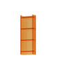 10"W Bookshelf Closed Back Acrylic Glam Style Bookcase for Office and Study Room 15.7"L x 9.8"W x 46.5"H Orange Clearhalo 'Bookcases' 'furn' 'furn_bookcases' 'Furniture' 'furniture_bookcases' 'kitchen' 'kitchen_bookcases' 'Living Room Furniture' 'Office Furniture' 4803997