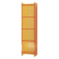 10"W Bookshelf Glam Style Closed Back Acrylic Bookcase for Office and Study Room 15.7"L x 9.8"W x 59.8"H Orange Clearhalo 'Bookcases' 'furn' 'furn_bookcases' 'Furniture' 'furniture_bookcases' 'kitchen' 'kitchen_bookcases' 'Living Room Furniture' 'Office Furniture' 4804004