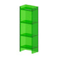 10"W Bookshelf Glam Style Closed Back Acrylic Bookcase for Office and Study Room 15.7"L x 9.8"W x 46.5"H Green Clearhalo 'Bookcases' 'furn' 'furn_bookcases' 'Furniture' 'furniture_bookcases' 'kitchen' 'kitchen_bookcases' 'Living Room Furniture' 'Office Furniture' 4804007