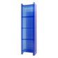 10"W Bookshelf Glam Style Closed Back Acrylic Bookcase for Office and Study Room 15.7"L x 9.8"W x 59.8"H Blue Clearhalo 'Bookcases' 'furn' 'furn_bookcases' 'Furniture' 'furniture_bookcases' 'kitchen' 'kitchen_bookcases' 'Living Room Furniture' 'Office Furniture' 4804012