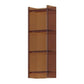 10"W Bookshelf Glam Style Closed Back Acrylic Bookcase for Office and Study Room 15.7"L x 9.8"W x 46.5"H Brown Clearhalo 'Bookcases' 'furn' 'furn_bookcases' 'Furniture' 'furniture_bookcases' 'kitchen' 'kitchen_bookcases' 'Living Room Furniture' 'Office Furniture' 4804014