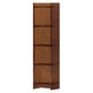 10"W Bookshelf Glam Style Closed Back Acrylic Bookcase for Office and Study Room 15.7"L x 9.8"W x 59.8"H Brown Clearhalo 'Bookcases' 'furn' 'furn_bookcases' 'Furniture' 'furniture_bookcases' 'kitchen' 'kitchen_bookcases' 'Living Room Furniture' 'Office Furniture' 4804016