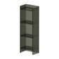 10"W Bookshelf Glam Style Closed Back Acrylic Bookcase for Office and Study Room 15.7"L x 9.8"W x 46.5"H Black Clearhalo 'Bookcases' 'furn' 'furn_bookcases' 'Furniture' 'furniture_bookcases' 'kitchen' 'kitchen_bookcases' 'Living Room Furniture' 'Office Furniture' 4804019