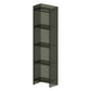 10"W Bookshelf Glam Style Closed Back Acrylic Bookcase for Office and Study Room 15.7"L x 9.8"W x 59.8"H Black Clearhalo 'Bookcases' 'furn' 'furn_bookcases' 'Furniture' 'furniture_bookcases' 'kitchen' 'kitchen_bookcases' 'Living Room Furniture' 'Office Furniture' 4804020
