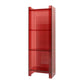 10"W Bookshelf Glam Style Closed Back Acrylic Bookcase for Office and Study Room 15.7"L x 9.8"W x 46.5"H Red Clearhalo 'Bookcases' 'furn' 'furn_bookcases' 'Furniture' 'furniture_bookcases' 'kitchen' 'kitchen_bookcases' 'Living Room Furniture' 'Office Furniture' 4804021