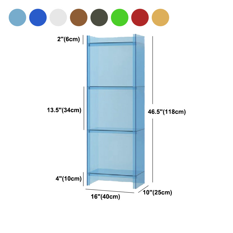 10"W Bookshelf Glam Style Closed Back Acrylic Bookcase for Office and Study Room Clearhalo 'Bookcases' 'furn' 'furn_bookcases' 'Furniture' 'furniture_bookcases' 'kitchen' 'kitchen_bookcases' 'Living Room Furniture' 'Office Furniture' 4804025