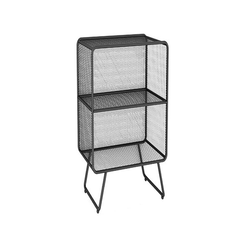 Luxury Bookshelf Metal Glam Style Closed Back Bookcase for Office and Study Room 11.8"L x 11.8"W x 22.8"H Black Clearhalo 'Bookcases' 'furn' 'furn_bookcases' 'Furniture' 'furniture_bookcases' 'kitchen' 'kitchen_bookcases' 'Living Room Furniture' 'Office Furniture' 4804028