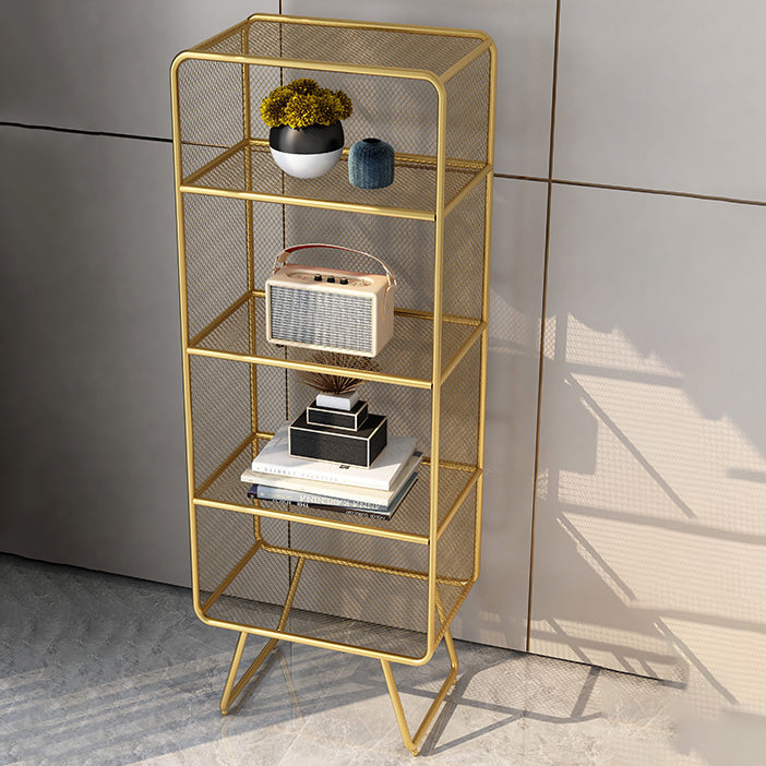 Luxury Bookshelf Metal Glam Style Closed Back Bookcase for Office and Study Room Clearhalo 'Bookcases' 'furn' 'furn_bookcases' 'Furniture' 'furniture_bookcases' 'kitchen' 'kitchen_bookcases' 'Living Room Furniture' 'Office Furniture' 4804029