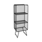 Luxury Bookshelf Metal Glam Style Closed Back Bookcase for Office and Study Room 14"L x 12"W x 35"H Black Clearhalo 'Bookcases' 'furn' 'furn_bookcases' 'Furniture' 'furniture_bookcases' 'kitchen' 'kitchen_bookcases' 'Living Room Furniture' 'Office Furniture' 4804033