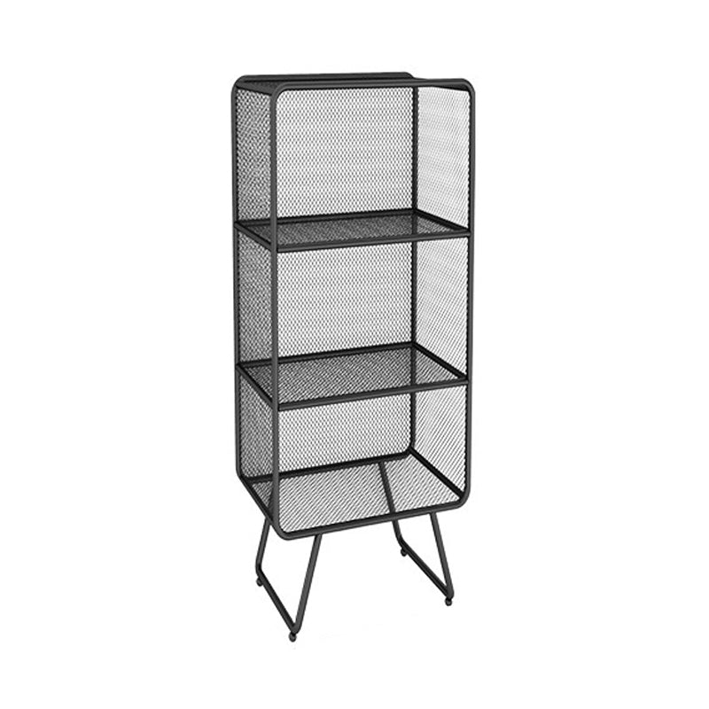 Luxury Bookshelf Metal Glam Style Closed Back Bookcase for Office and Study Room 14"L x 12"W x 35"H Black Clearhalo 'Bookcases' 'furn' 'furn_bookcases' 'Furniture' 'furniture_bookcases' 'kitchen' 'kitchen_bookcases' 'Living Room Furniture' 'Office Furniture' 4804033