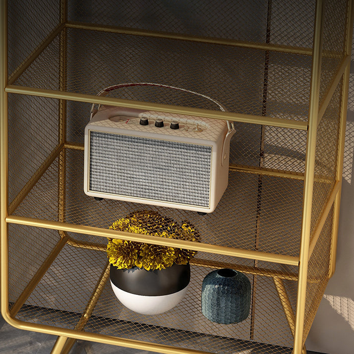 Luxury Bookshelf Metal Glam Style Closed Back Bookcase for Office and Study Room Clearhalo 'Bookcases' 'furn' 'furn_bookcases' 'Furniture' 'furniture_bookcases' 'kitchen' 'kitchen_bookcases' 'Living Room Furniture' 'Office Furniture' 4804034