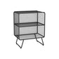 Luxury Bookshelf Metal Glam Style Closed Back Bookcase for Office and Study Room 24"L x 12"W x 28"H Black Clearhalo 'Bookcases' 'furn' 'furn_bookcases' 'Furniture' 'furniture_bookcases' 'kitchen' 'kitchen_bookcases' 'Living Room Furniture' 'Office Furniture' 4804039