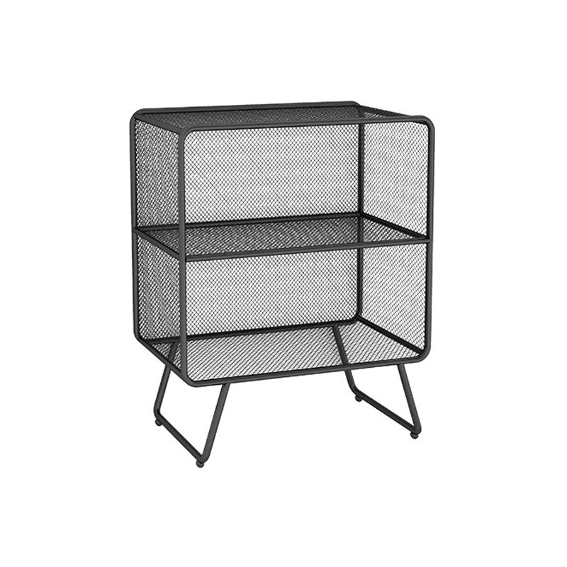 Luxury Bookshelf Metal Glam Style Closed Back Bookcase for Office and Study Room 24"L x 12"W x 28"H Black Clearhalo 'Bookcases' 'furn' 'furn_bookcases' 'Furniture' 'furniture_bookcases' 'kitchen' 'kitchen_bookcases' 'Living Room Furniture' 'Office Furniture' 4804039