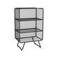 Luxury Bookshelf Metal Glam Style Closed Back Bookcase for Office and Study Room 24"L x 12"W x 47"H Black Clearhalo 'Bookcases' 'furn' 'furn_bookcases' 'Furniture' 'furniture_bookcases' 'kitchen' 'kitchen_bookcases' 'Living Room Furniture' 'Office Furniture' 4804040