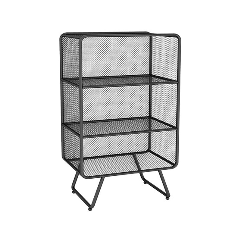Luxury Bookshelf Metal Glam Style Closed Back Bookcase for Office and Study Room 24"L x 12"W x 47"H Black Clearhalo 'Bookcases' 'furn' 'furn_bookcases' 'Furniture' 'furniture_bookcases' 'kitchen' 'kitchen_bookcases' 'Living Room Furniture' 'Office Furniture' 4804040