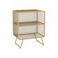 Luxury Bookshelf Metal Glam Style Closed Back Bookcase for Office and Study Room 24"L x 12"W x 28"H Gold Clearhalo 'Bookcases' 'furn' 'furn_bookcases' 'Furniture' 'furniture_bookcases' 'kitchen' 'kitchen_bookcases' 'Living Room Furniture' 'Office Furniture' 4804048