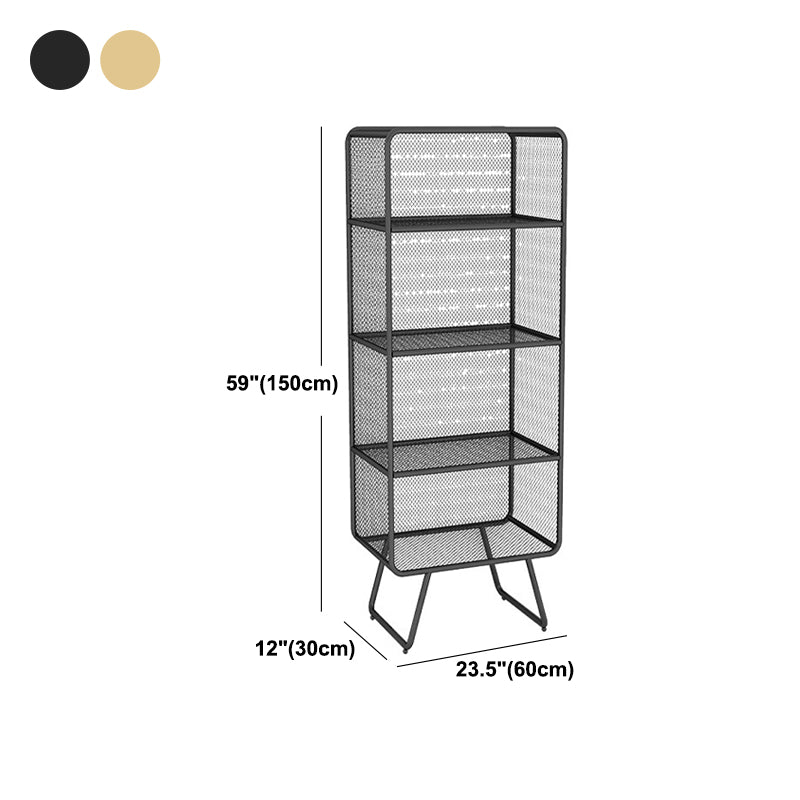 Luxury Bookshelf Metal Glam Style Closed Back Bookcase for Office and Study Room Clearhalo 'Bookcases' 'furn' 'furn_bookcases' 'Furniture' 'furniture_bookcases' 'kitchen' 'kitchen_bookcases' 'Living Room Furniture' 'Office Furniture' 4804060