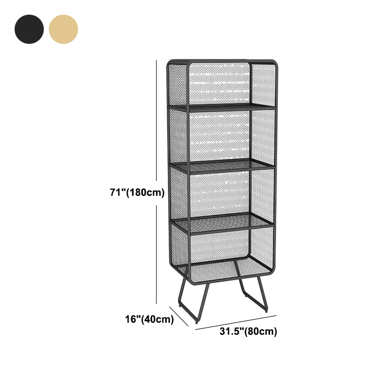 Luxury Bookshelf Metal Glam Style Closed Back Bookcase for Office and Study Room Clearhalo 'Bookcases' 'furn' 'furn_bookcases' 'Furniture' 'furniture_bookcases' 'kitchen' 'kitchen_bookcases' 'Living Room Furniture' 'Office Furniture' 4804061